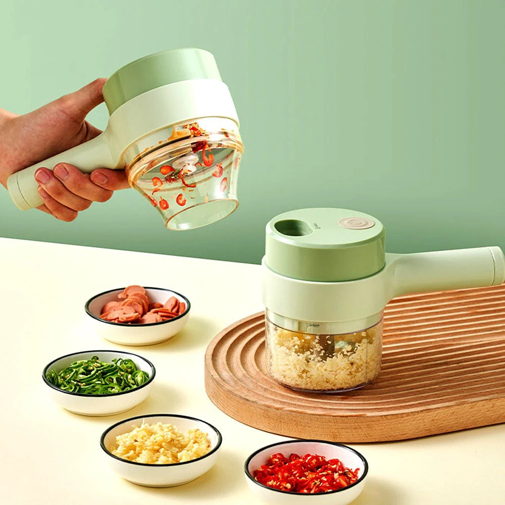 4 in 1 Electric Handheld Cooking Hammer Vegetable Cutter